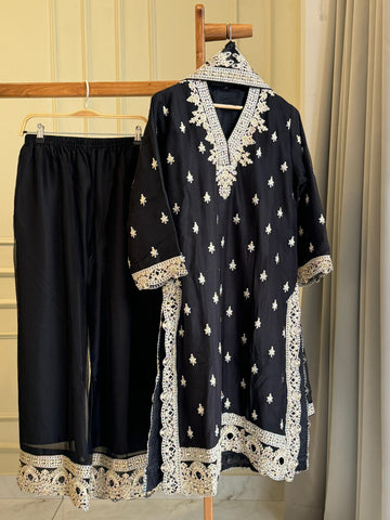 Chinnon Party wear suit with lace detailings