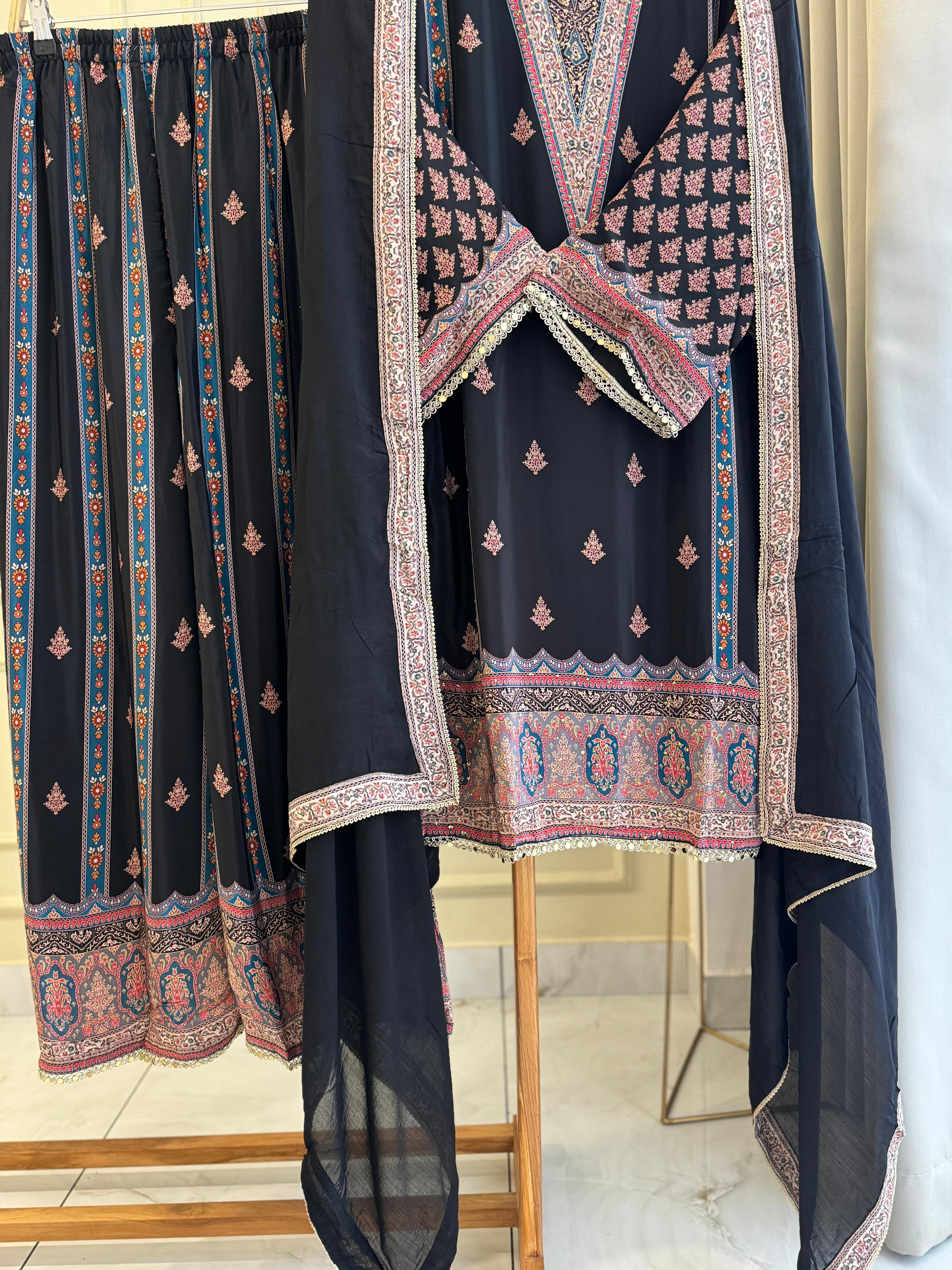 Premium Flowy crepe Suit-2729