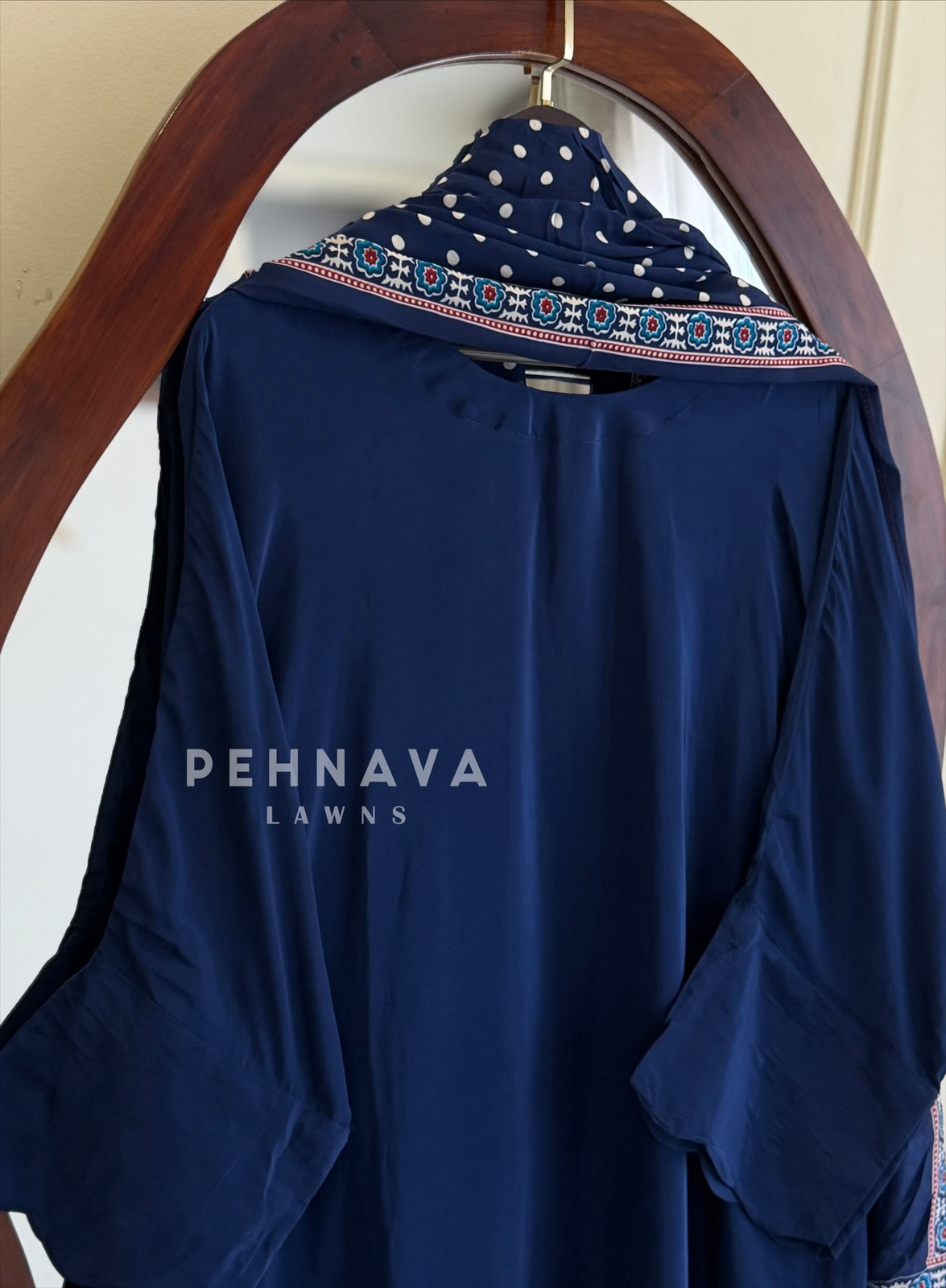 Ajrak Printed Dupatta Kaftan Suit Set