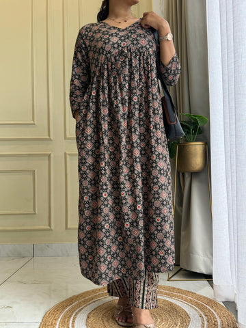 Ajrak Printed Two Piece Co-ord Set-1
