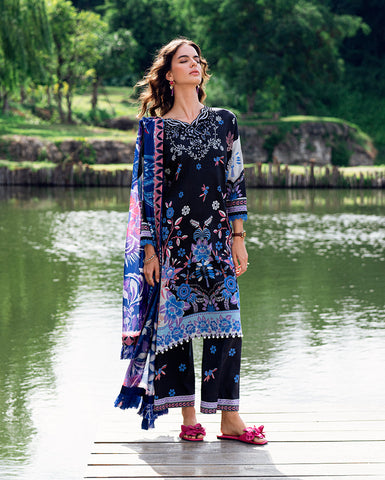 Printed Lawn Collection-BLACKBERRY FROST