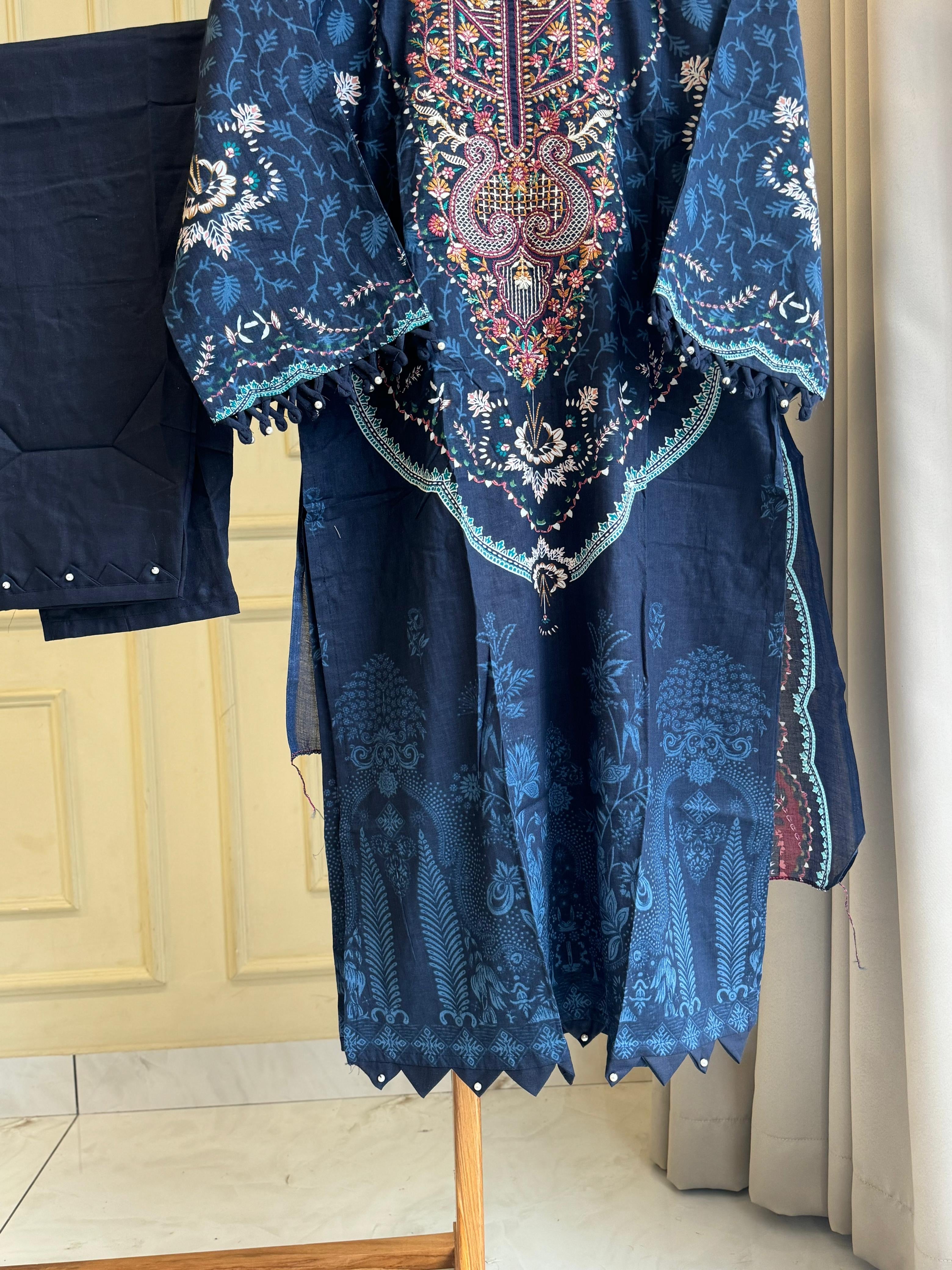 Printed Casual Cotton Suit 29904