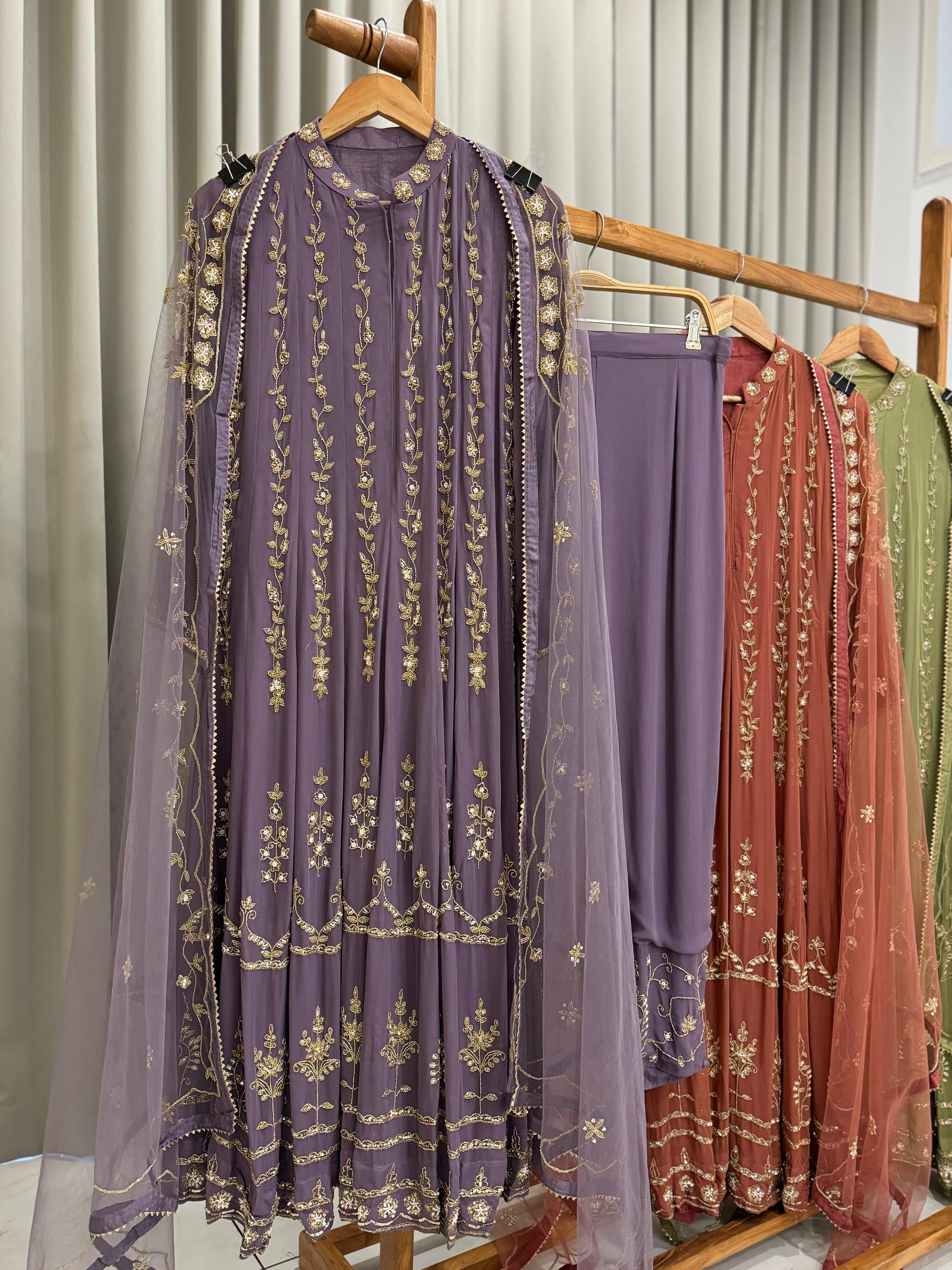 Heavy Handworked Anarkali Suit-8393