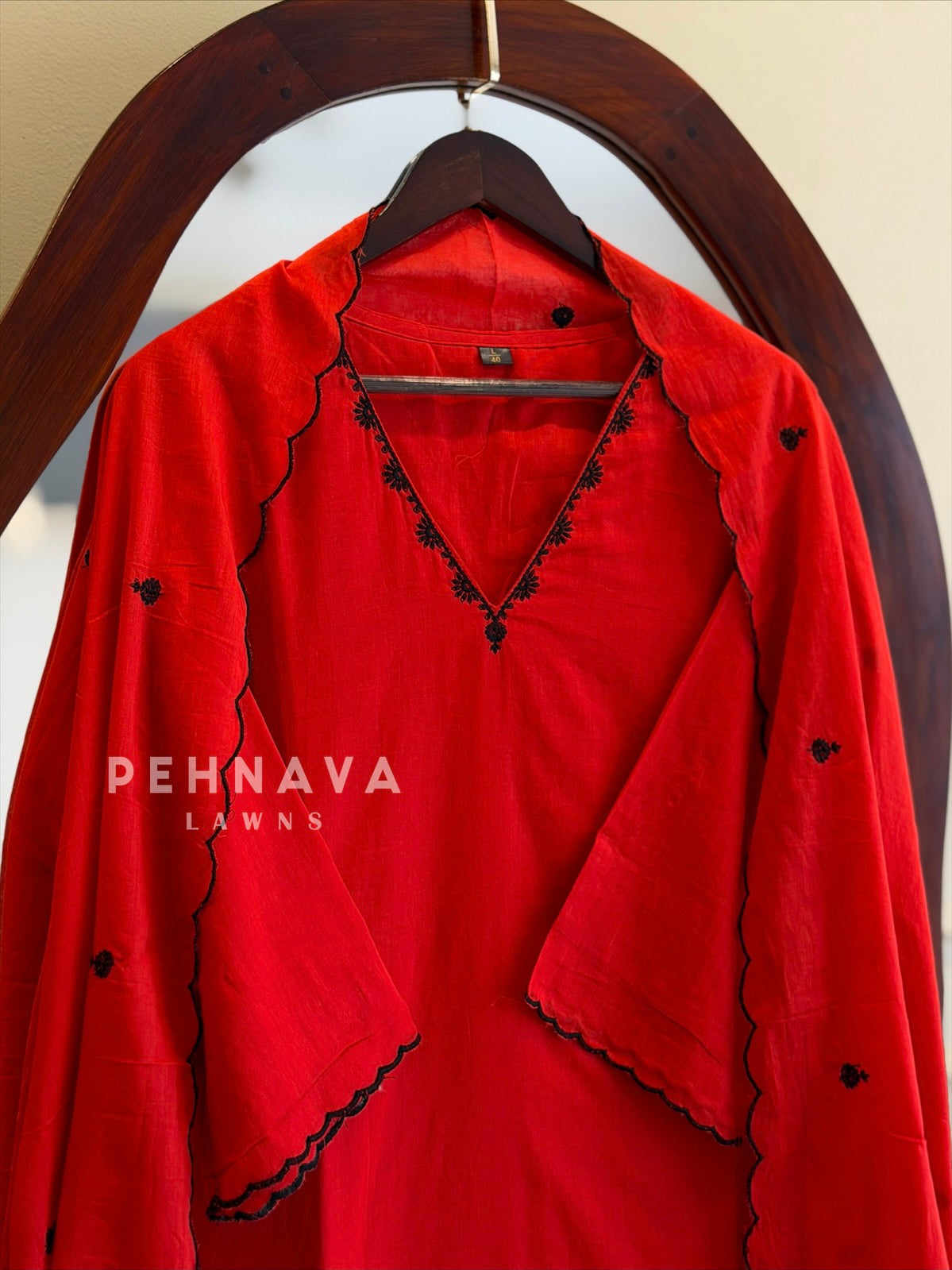 Embroidered Cotton Suit Set