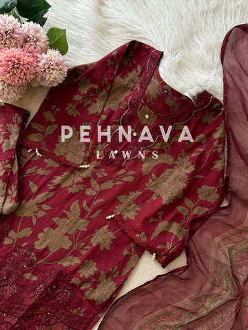 Formal Cotton Suit Featuring Embroidered patches-2862/1085