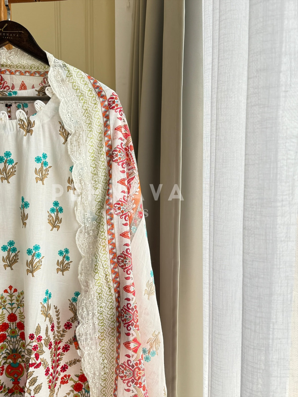 Embroidered Printed Cotton Set-1104