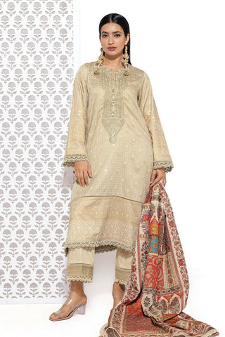 Khaadi Unstitched embroidered Lawn suit-7935