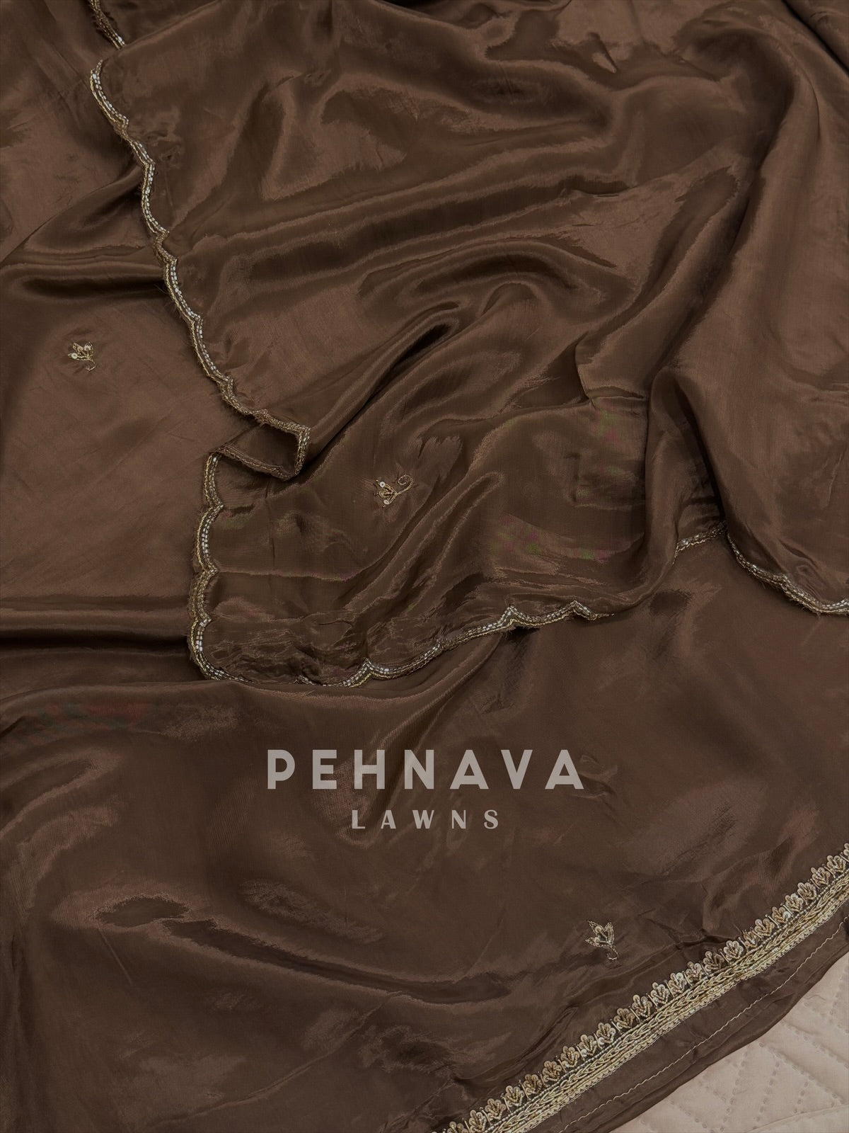 Premium Neck Emblished Unstitched Suit