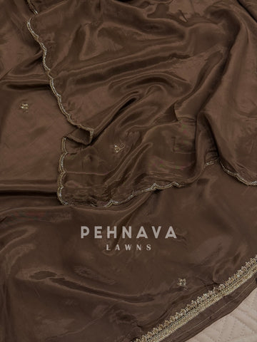 Premium Neck Emblished Unstitched Suit