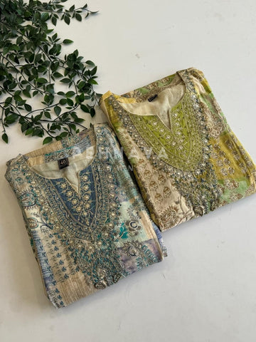 Muslin Anarkali Suit Set - Pehnava Lawns