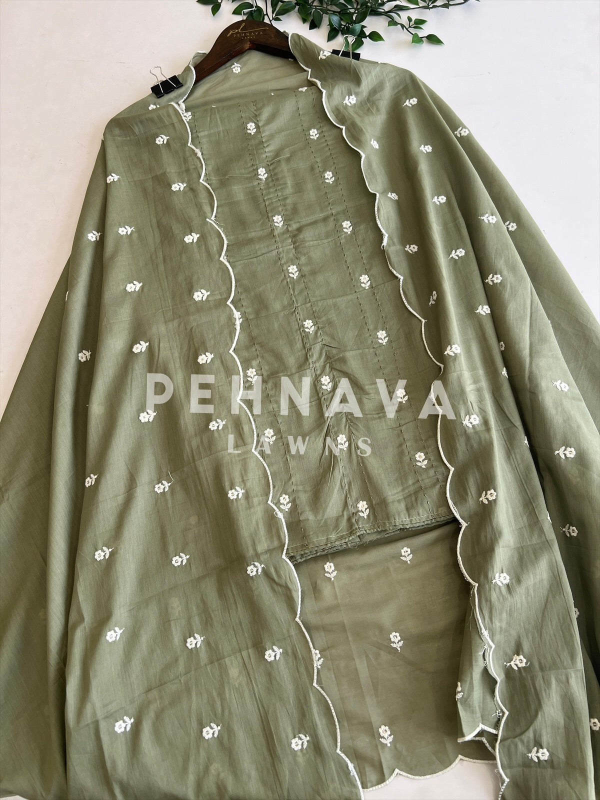 Cotton Embellished Suit Set - Pehnava Lawns