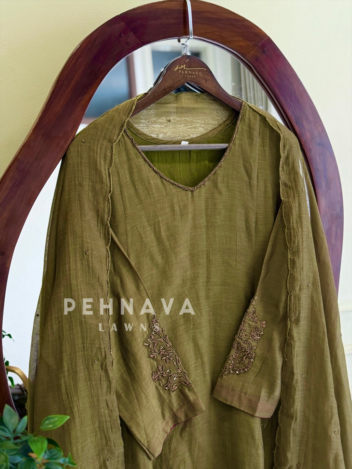 Chanderi Handworked suit 1321