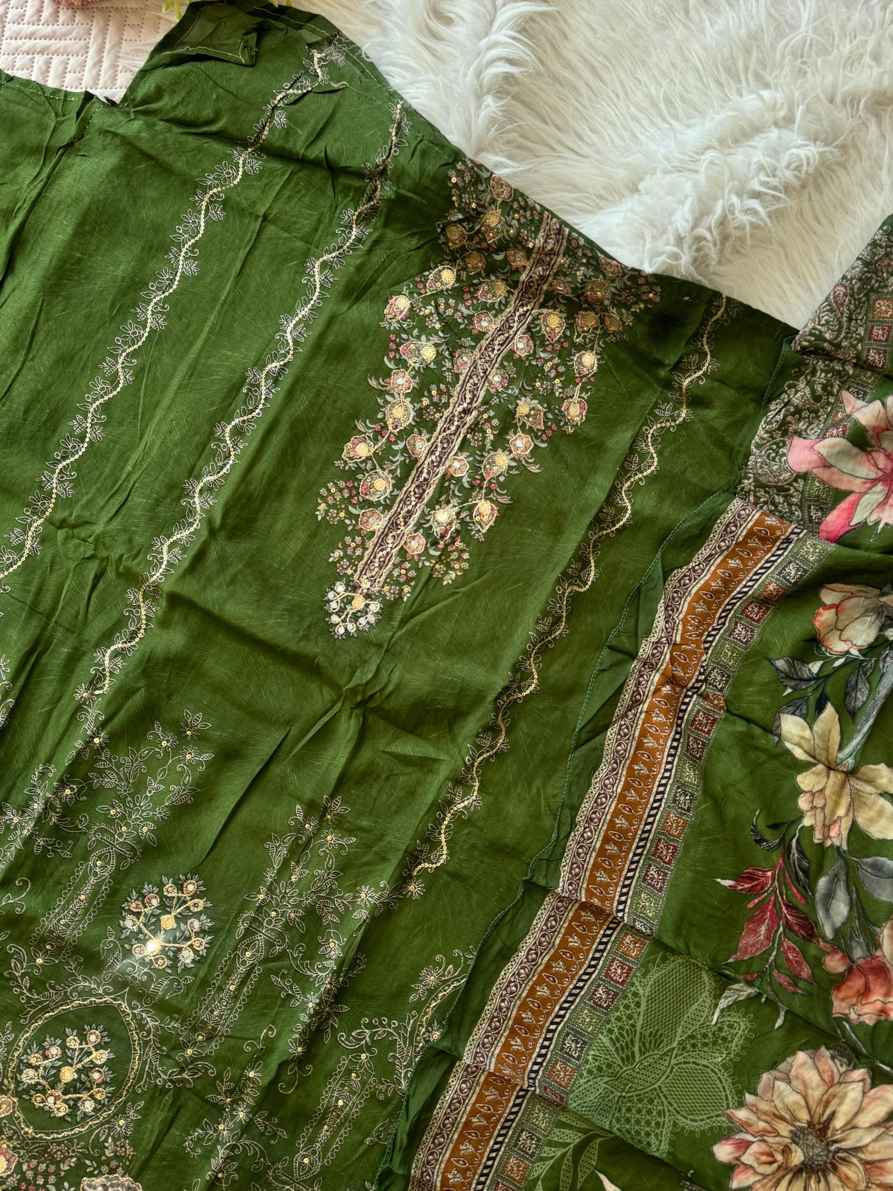 Premium viscous muslin suit-246