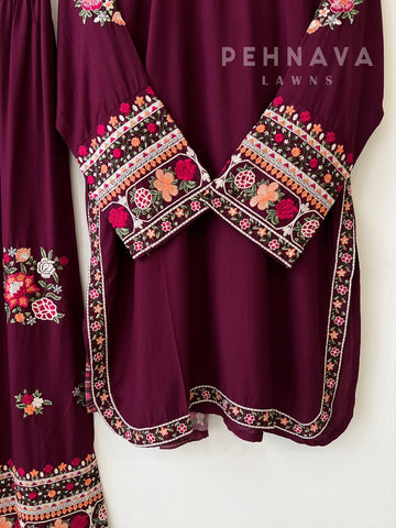 Floral Embroidered Suit- LRC 260 - Pehnava Lawns