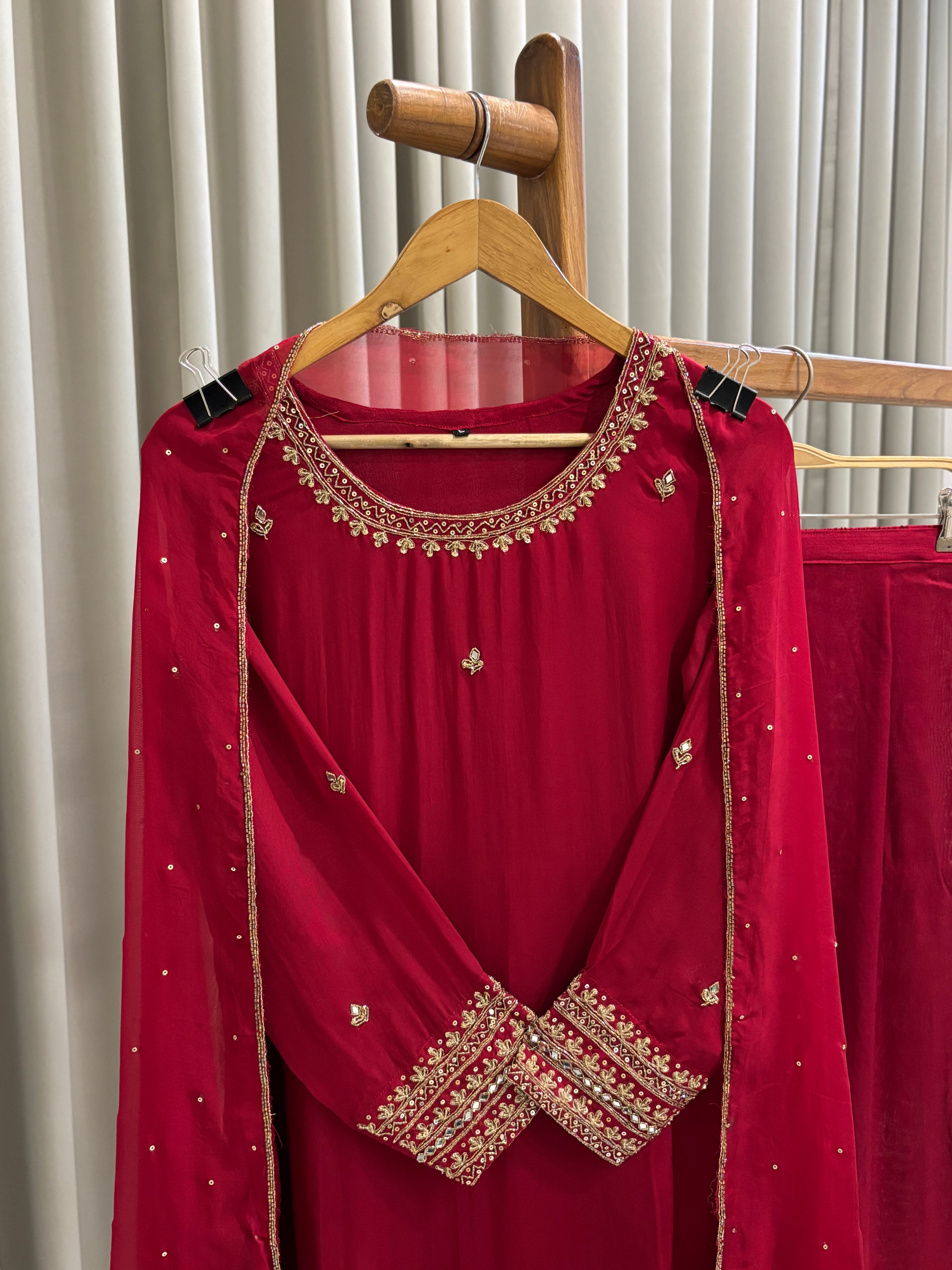 Premium Handworked Soft Organza Suit