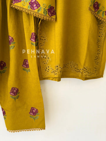 Floral Embroidered Farshi Salwar-LRC311