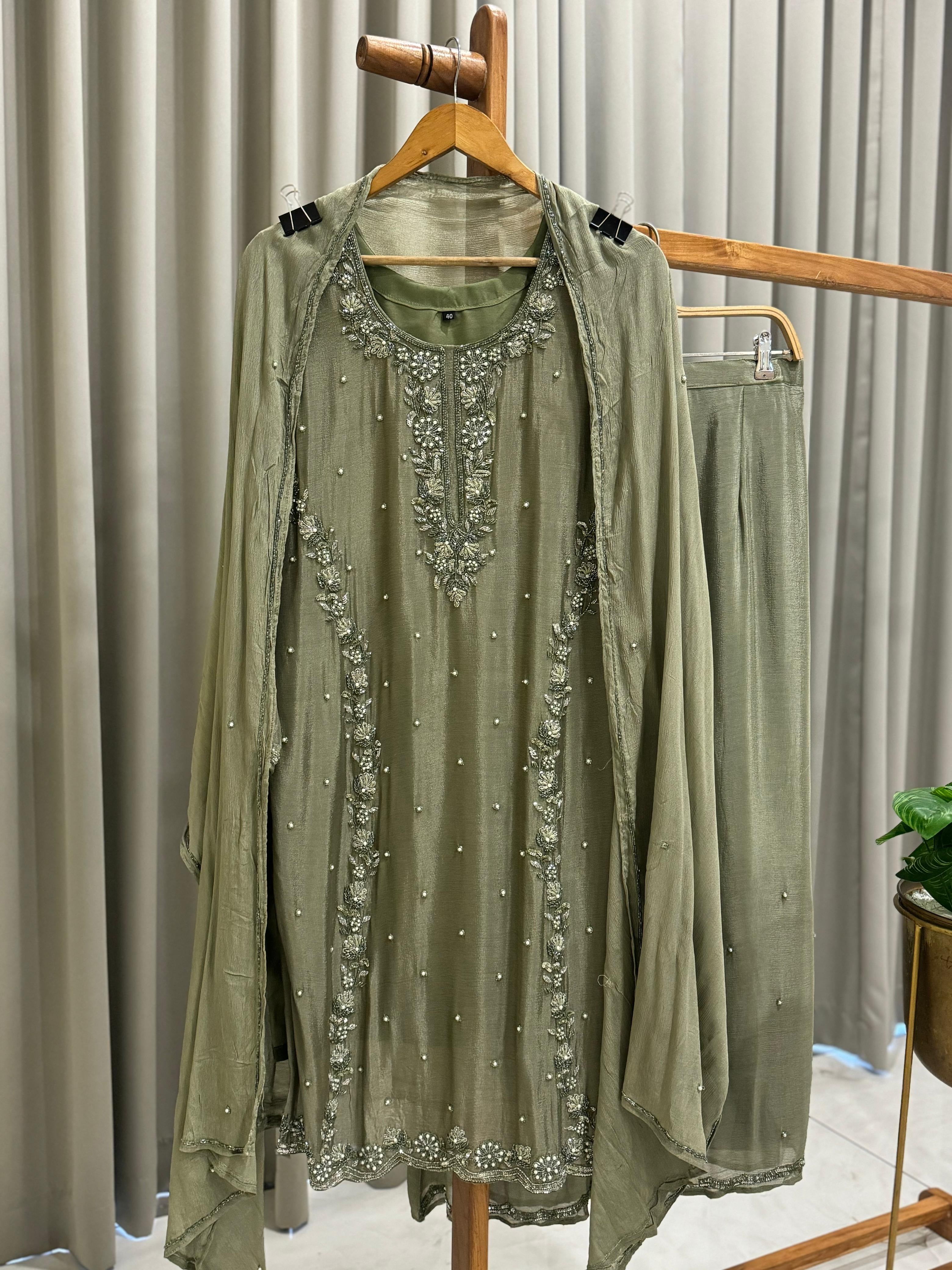 Heavy Handworked Chinnon Suit
