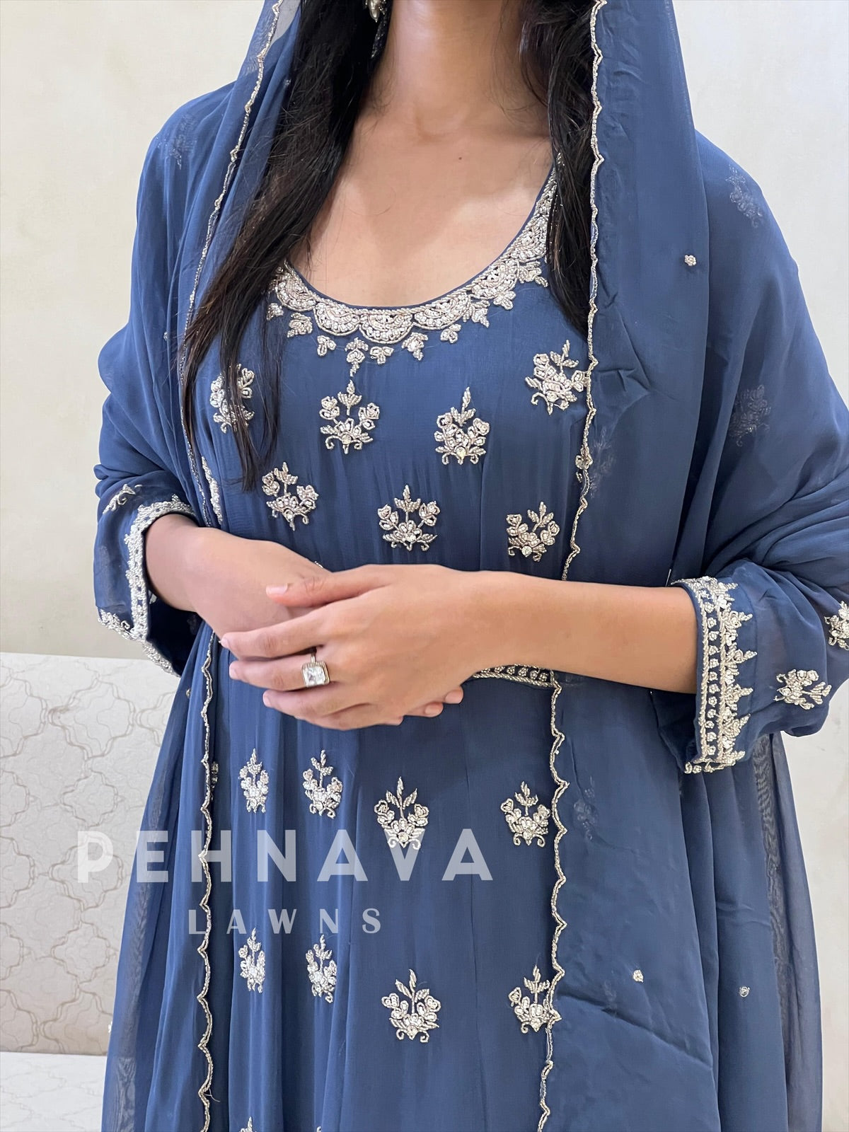 Heavy Handworked Anarkali Suit-6308