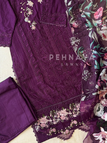 Cotton Lace Detail Suit 1263 - Pehnava Lawns