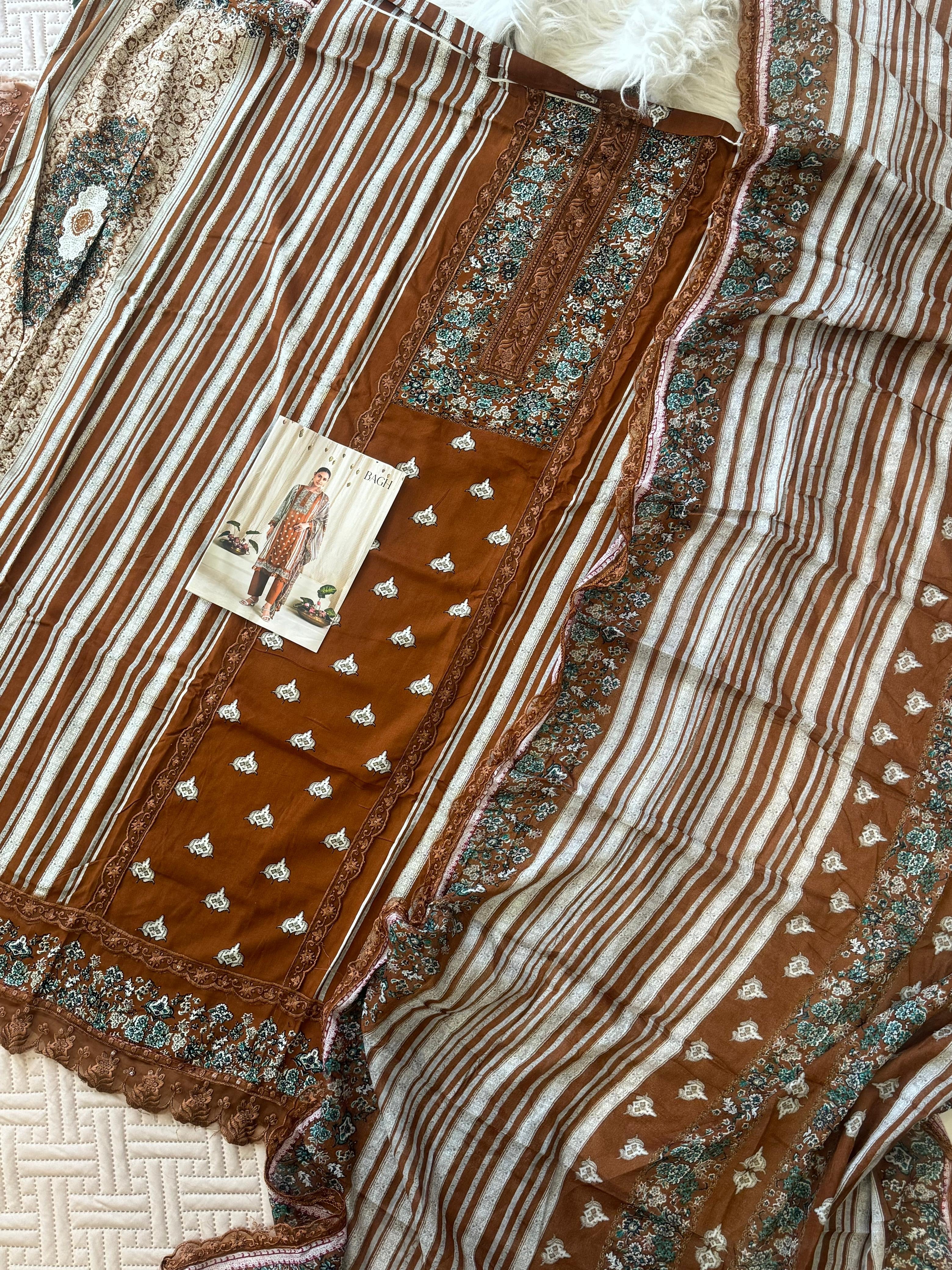 Rayon Embroidered Suit Ft. Delicate Lace Works