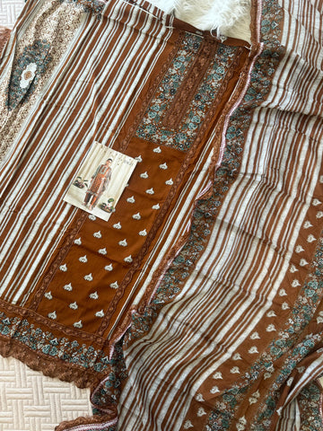 Rayon Embroidered Suit Ft. Delicate Lace Works