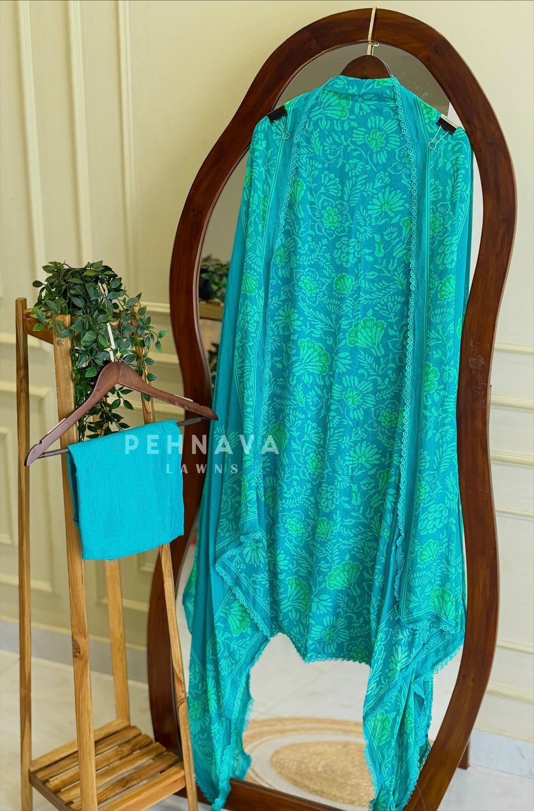 Floral Printed Unstitched Suit 4353