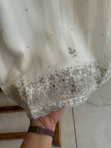 Viscous organza handworked suit-with color options (light)