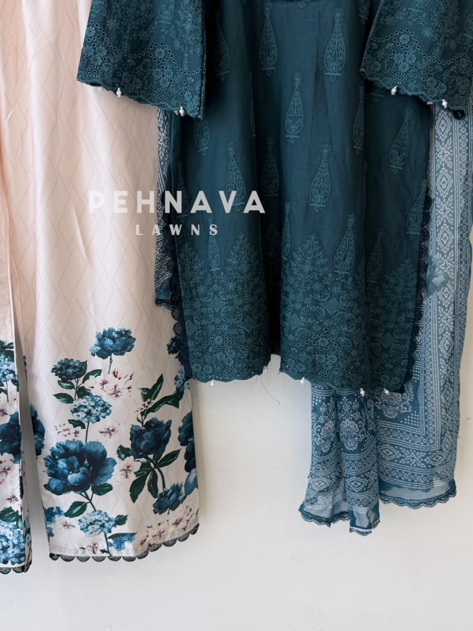 Embroidered Three Piece Set