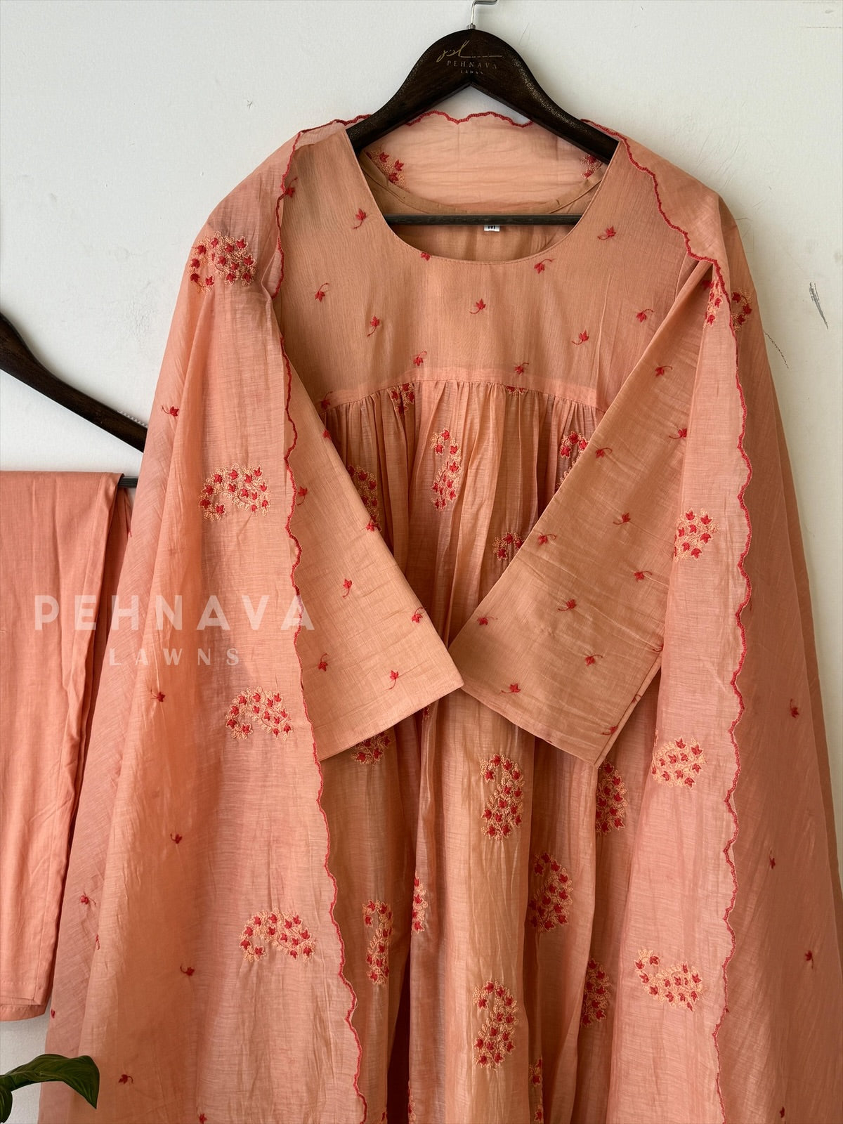 Chanderi Embroidered Suit