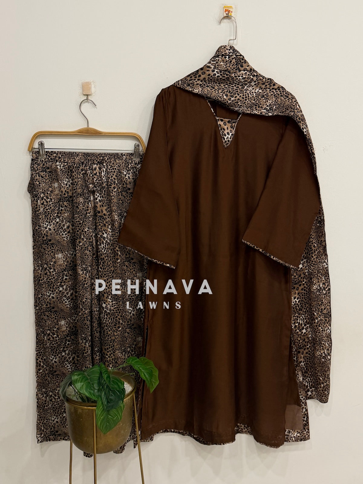 Minimal Animal Printed Three Piece Suit