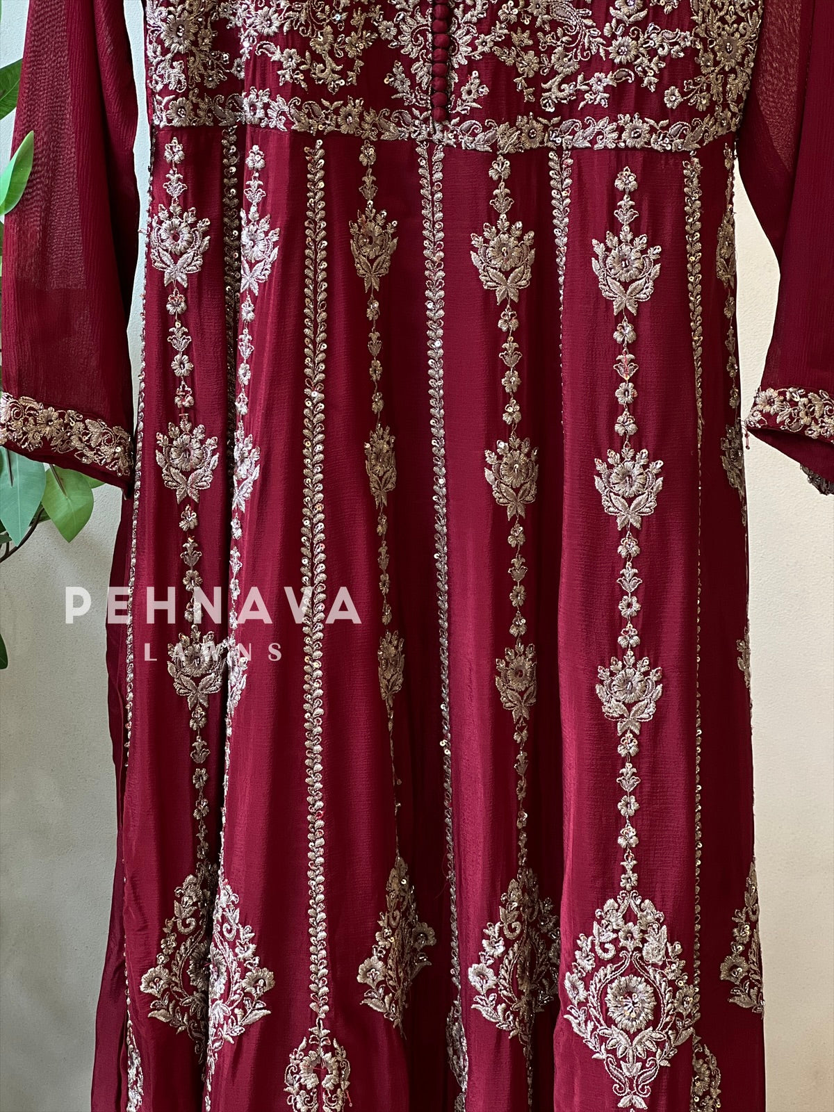 Handworked two piece anarkali set