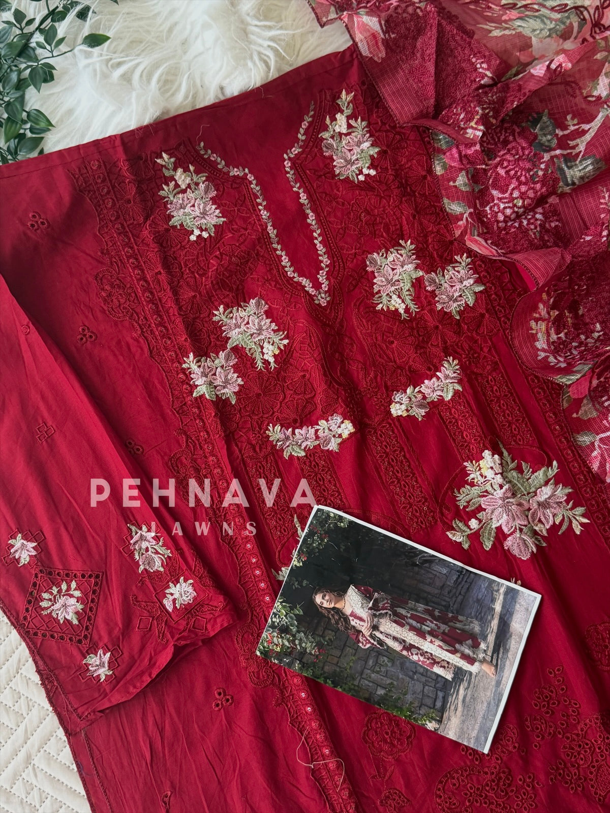 Embroidered Semi Stitched Suit 3902B