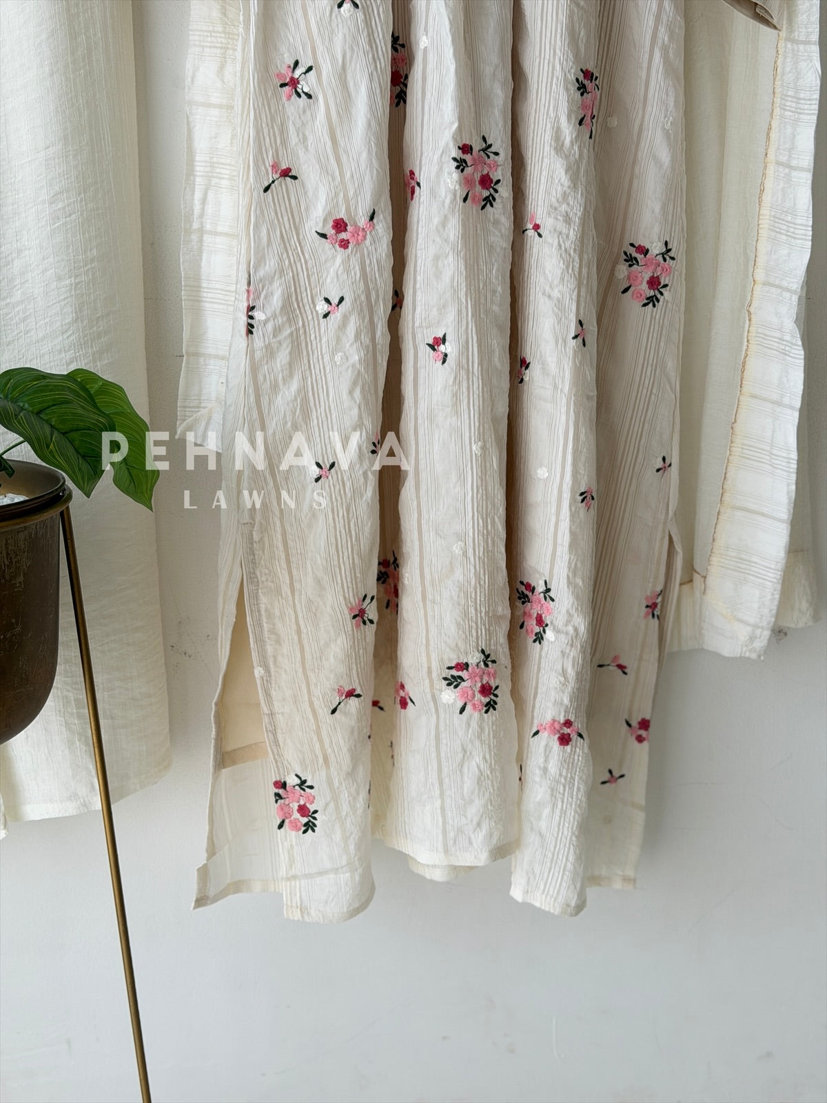 Floral Striped Imported Three Piece Set-298