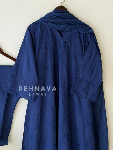 Embroidered Three Piece Ensemble B725