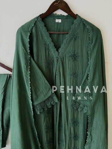 Chanderi Embroidered Suit-17461