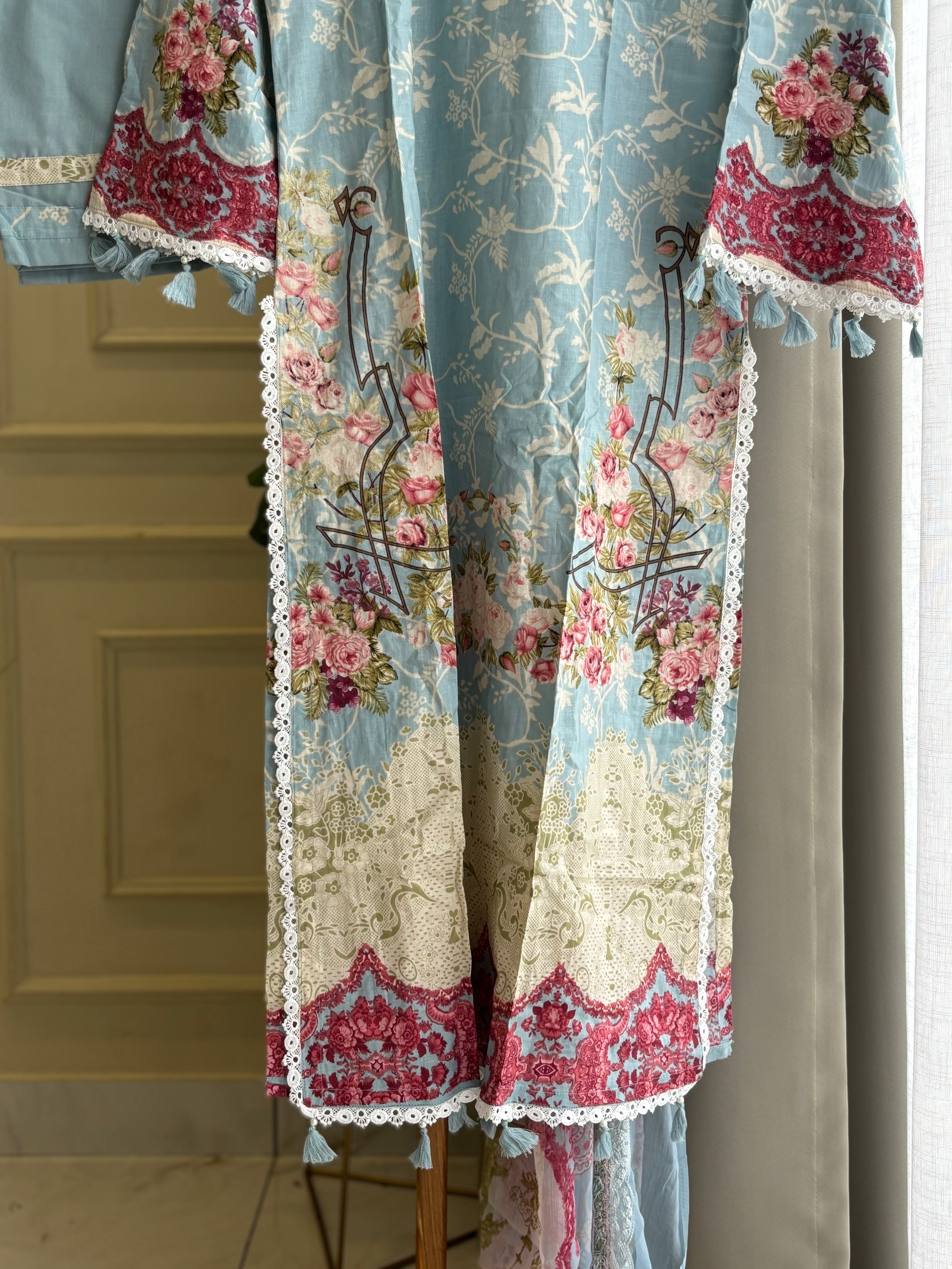 Floral Printed Pak-Suit-002