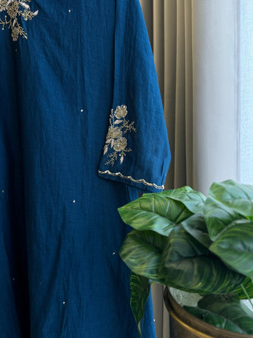 Premium Handworked Pure Mul-chandheri Suit