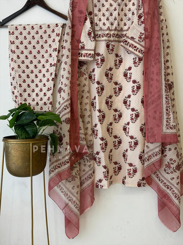 Printed Kurthi Suit Set-18709 - Pehnava Lawns