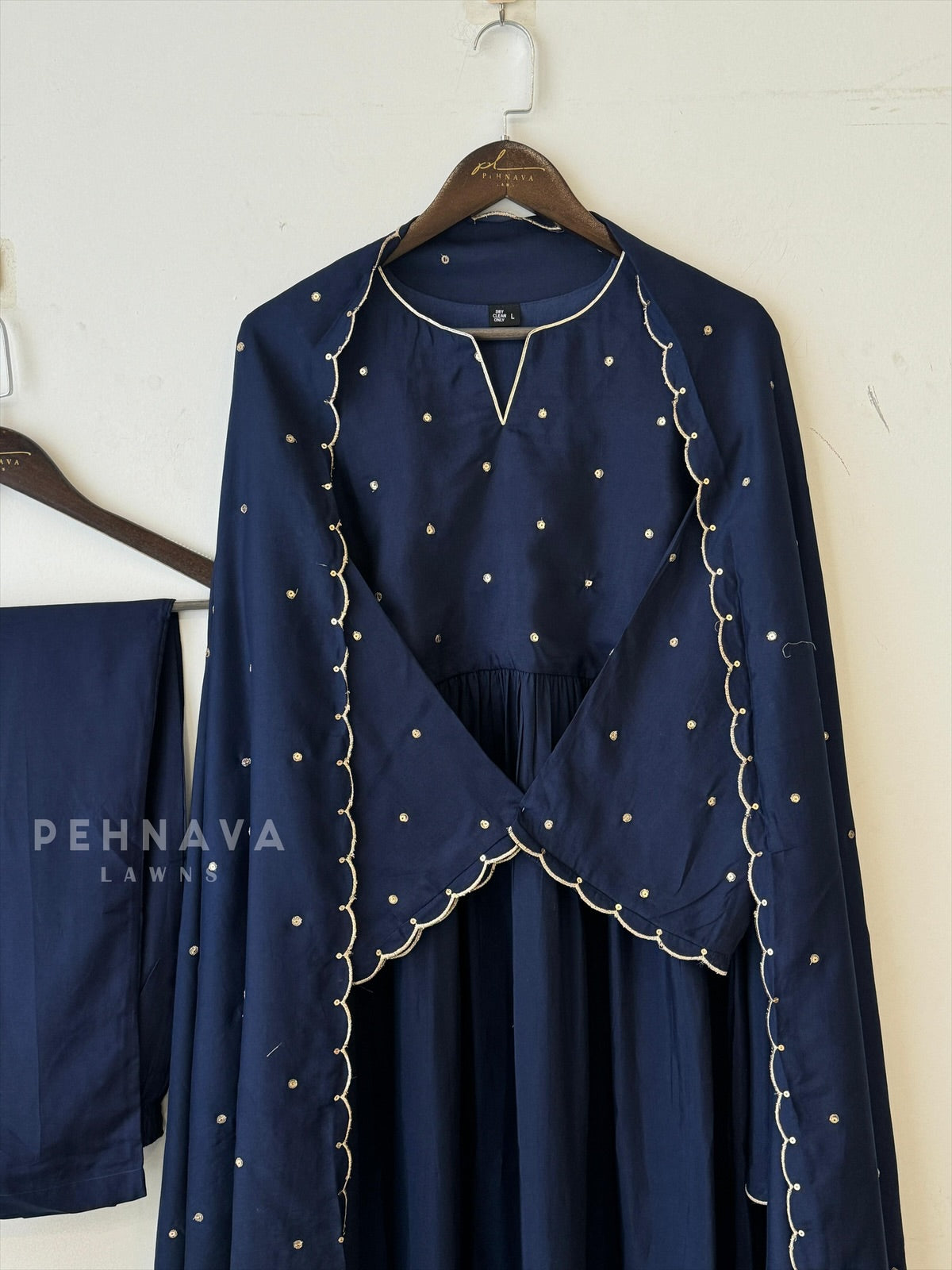 Muslin Gold Embroidery Suit 12601