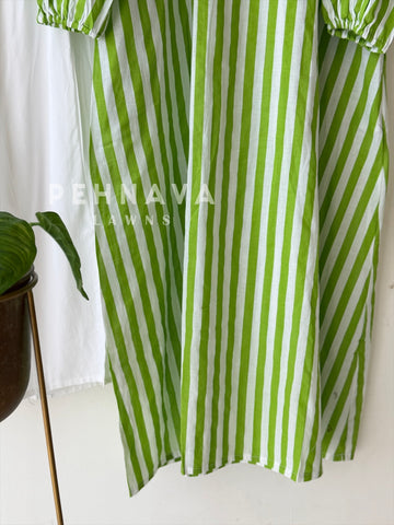 Back Tie-Up Striped Co-ord Set-cw 022