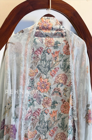Floral Embroidered Unstitched Suit
