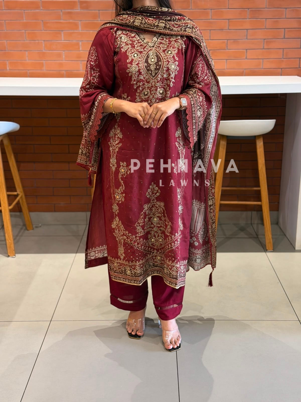 Muslin Stitched Suit KT 355