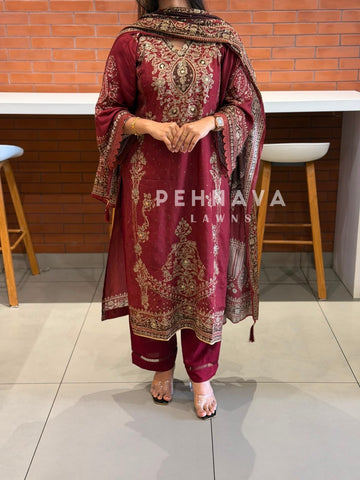 Muslin Stitched Suit KT 355