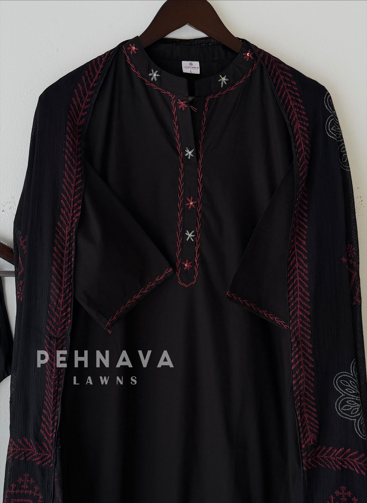 Minimal Embroidered Cotton Set-1304