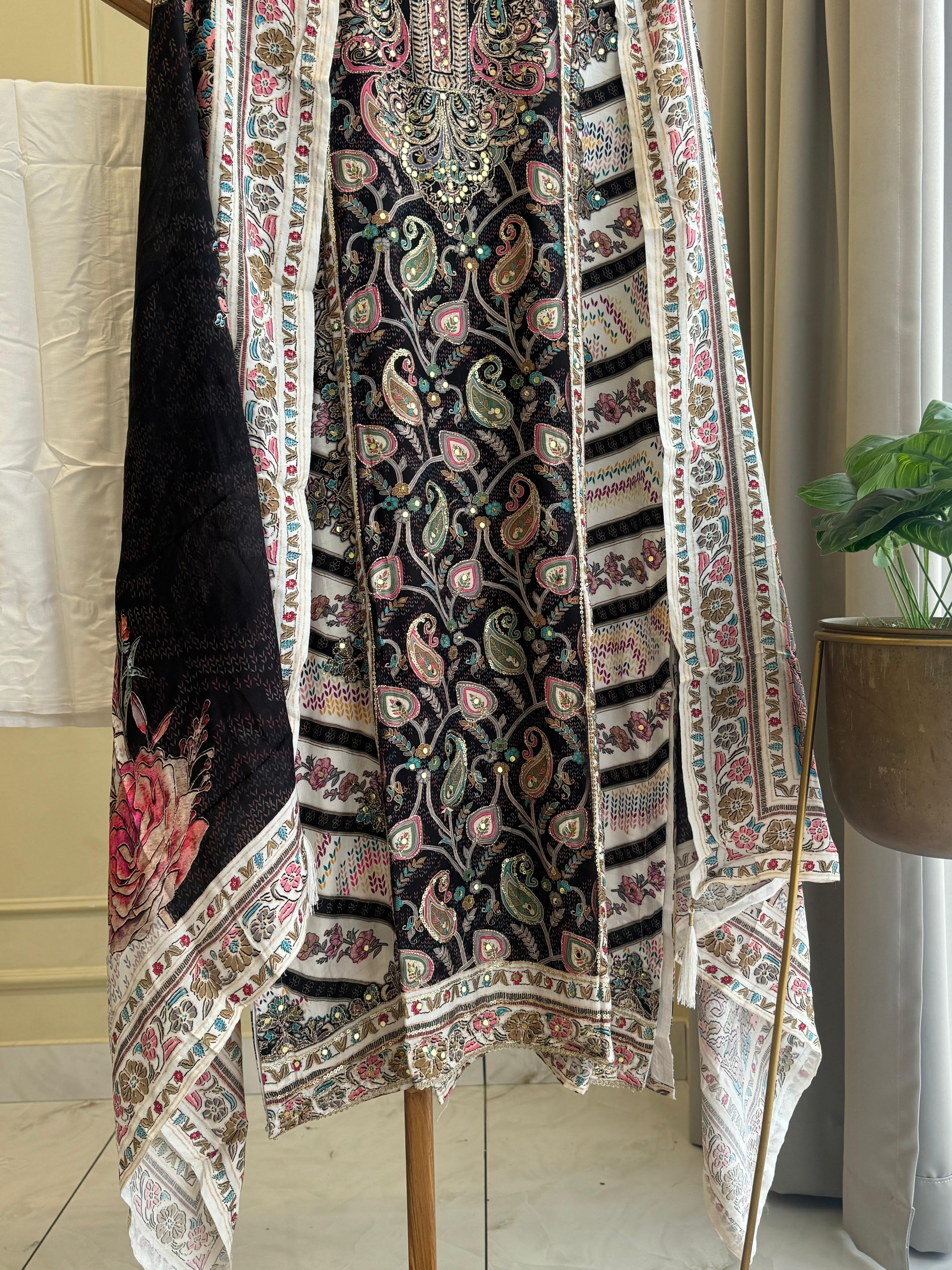 New Premium Party Wear Muslin Suit