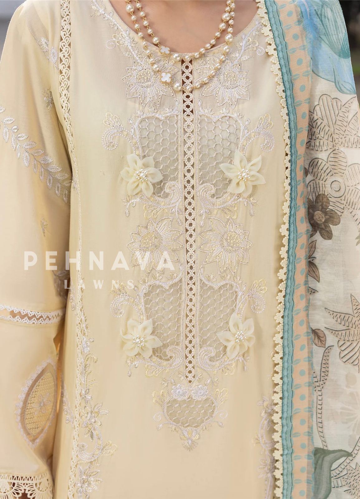 Zarqun Premium Cotton Embroidered Ensemble