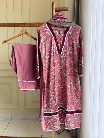 Cotton Printed Casual Suit Ft. Cotton Dupatta-1