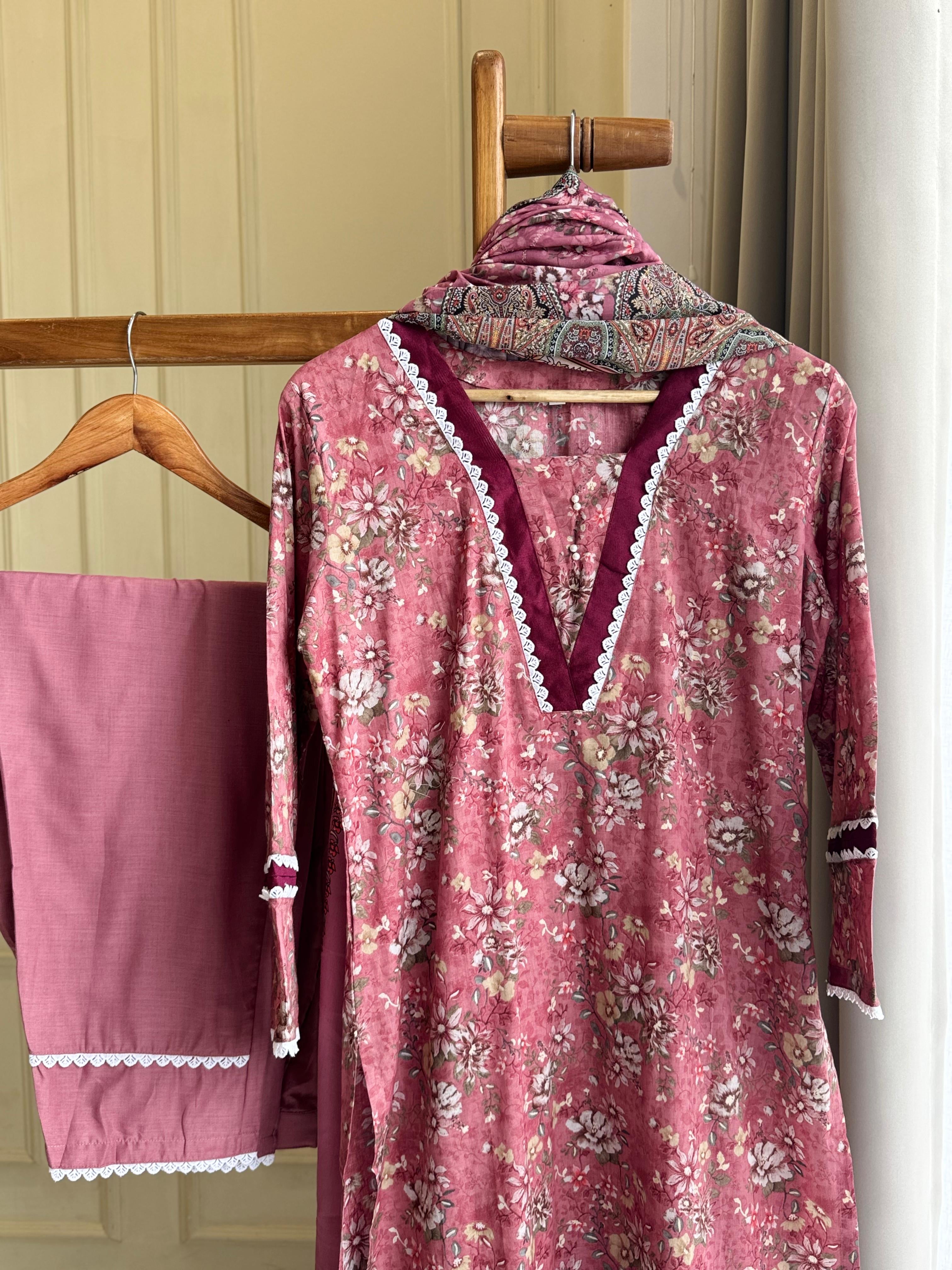 Cotton Printed Casual Suit Ft. Cotton Dupatta-1
