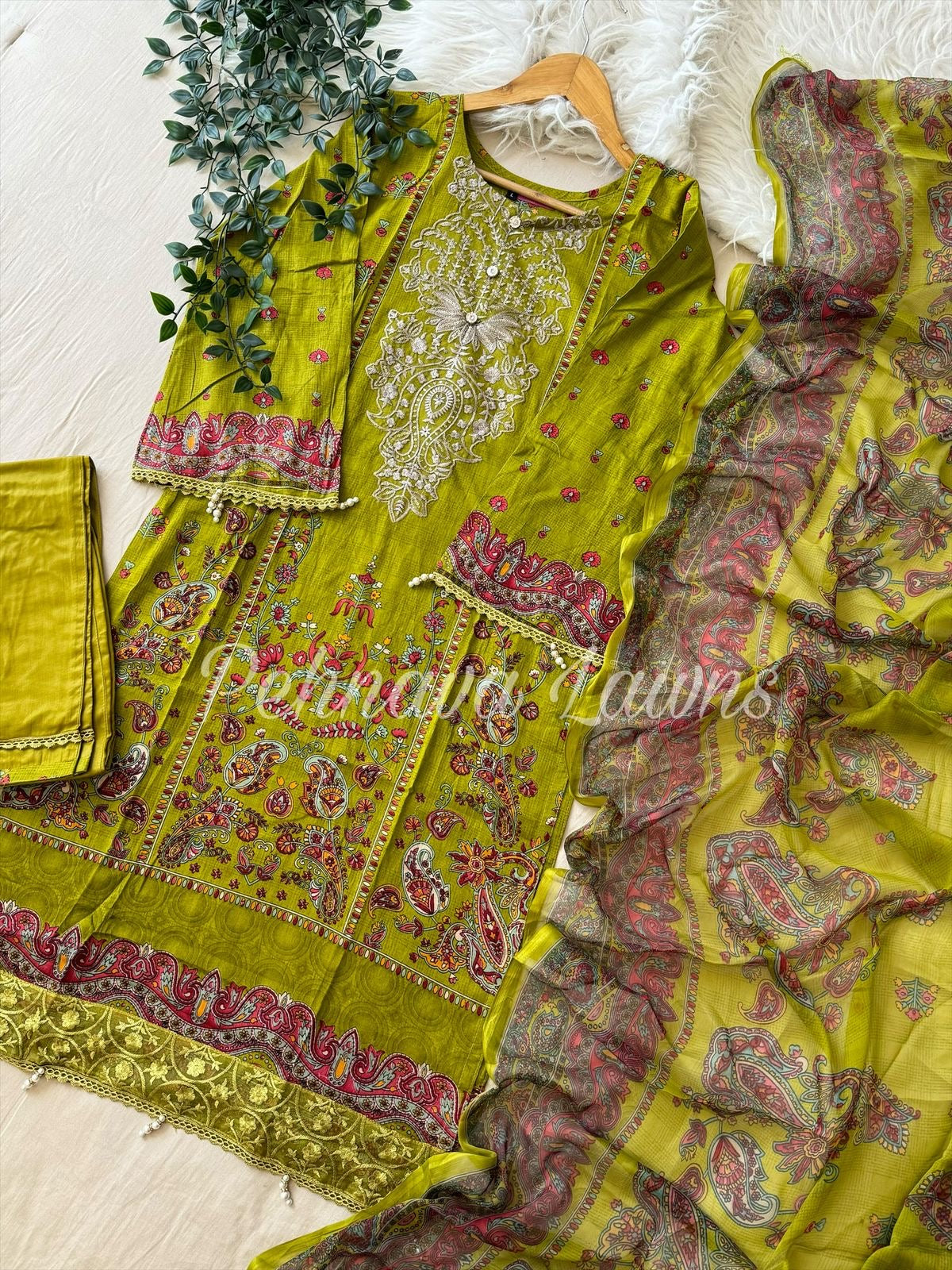 New Vibrant Green Pakistani Suit