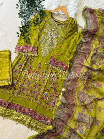 New Vibrant Green Pakistani Suit